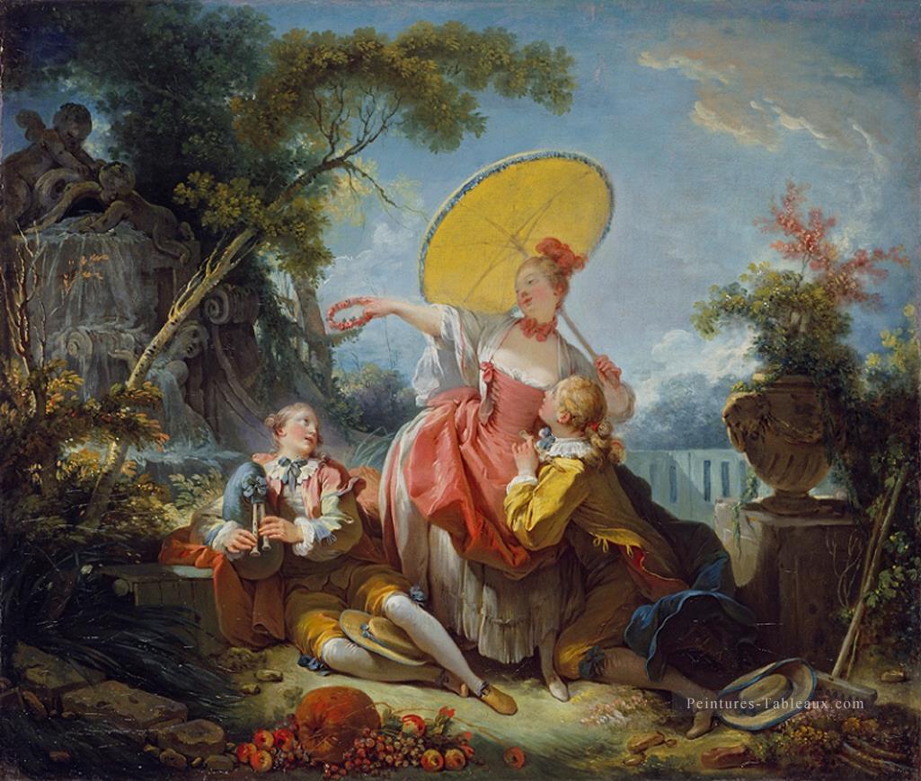 Le Concours Musical Rococo hédonisme érotisme Jean Honoré Fragonard Peintures à l'huile